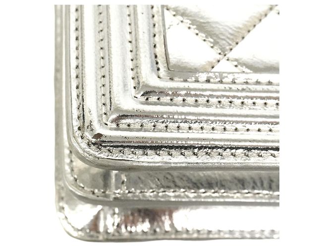 Borsa a Spalla Chanel Boy Chain Argento - vista 7