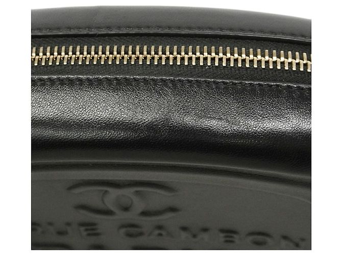 Bolsa de ombro Chanel em pele de cordeiro preta Preto - vista 6