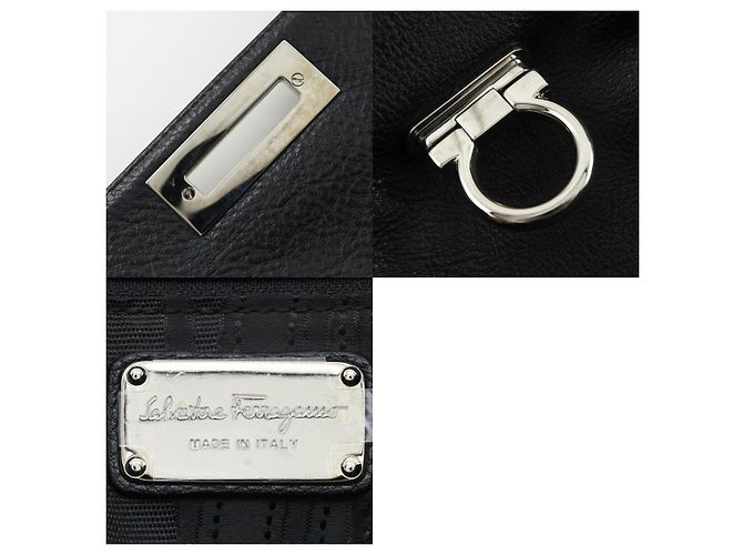 Borsa Salvatore Ferragamo Gancini in pelle Medium Nero - vista 5