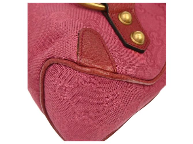 Gucci Horsebit Web Flap GG Canvas and leather Mini Rosa - vista 3