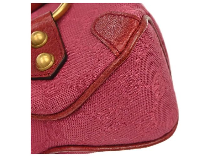Gucci Horsebit Web Flap GG Canvas and leather Mini Rosa - vista 5