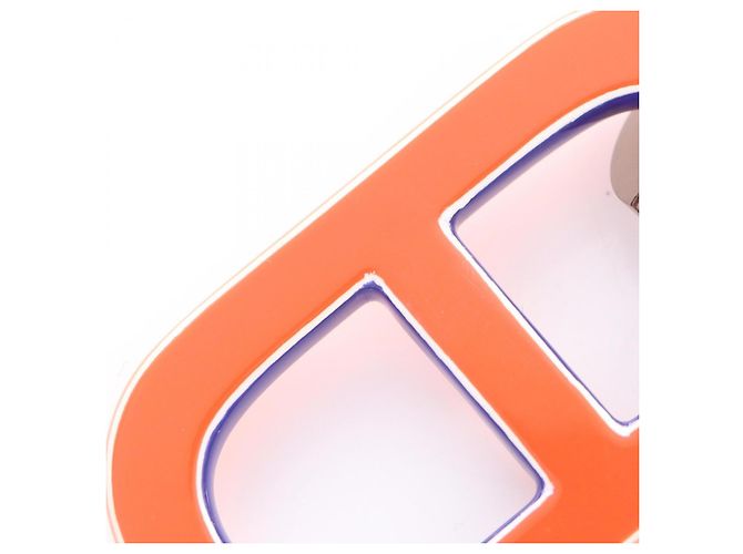 Hermès Hermes Chaine d'Ancre Ohrringe Braun Mehrfarben Orange - Ansicht 7