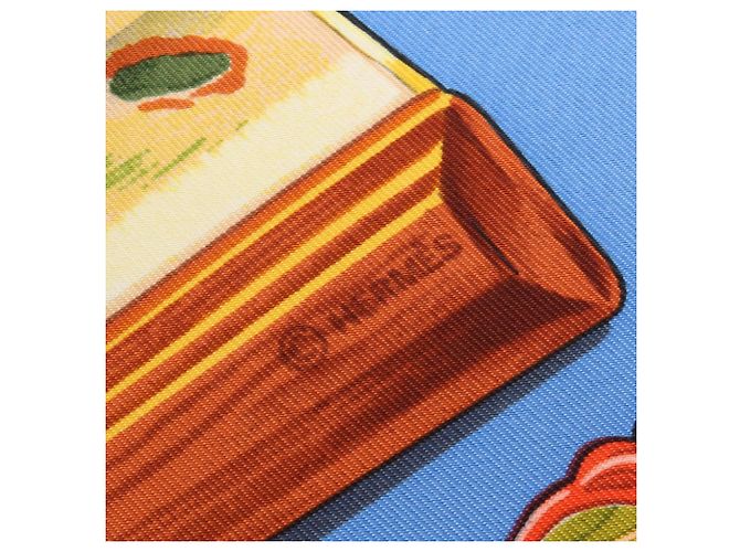 Silk In Hermès Sciarpa Hermes Carre 90 Brise de Charme Blu Multicolore - vista 2