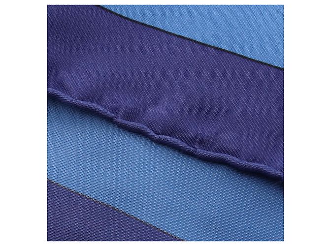 Silk In Hermès Sciarpa Hermes Carre 90 Brise de Charme Blu Multicolore - vista 9