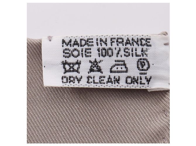 Hermès Hermes Petit Carré Caleche Elastique Seidentuch Braun Weiß - Ansicht 3