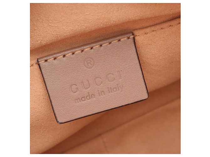 Mini borsa trapuntata Gucci GG Marmont Beige - vista 4