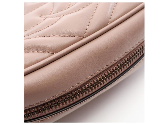 Mini borsa trapuntata Gucci GG Marmont Beige - vista 5