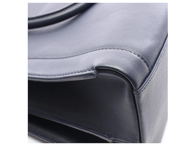 Borsa a mano in pelle blu navy Yves Saint Laurent - vista 6