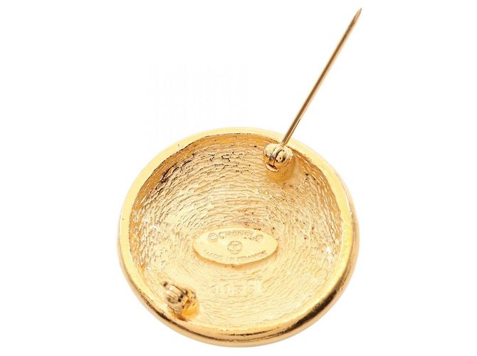 Spilla Chanel Coco Mark Rotonda Placcata Oro D'oro - vista 2