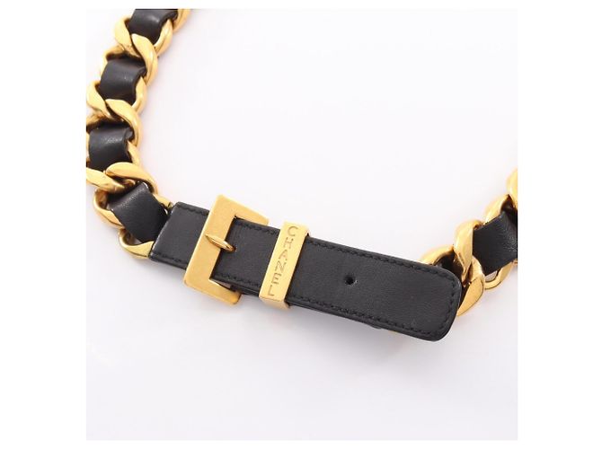 Timeless Chanel Gürtel mit Kette in Schwarz und Gold Golden - Ansicht 2