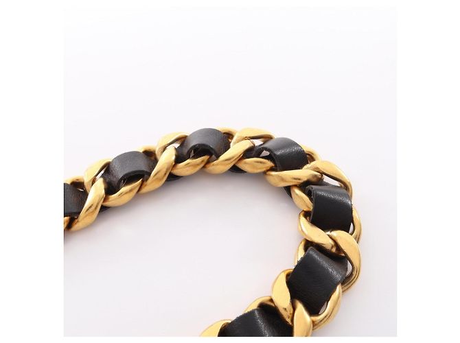 Timeless Chanel Gürtel mit Kette in Schwarz und Gold Golden - Ansicht 6