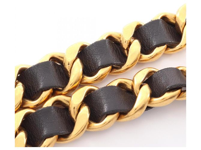 Timeless Chanel Gürtel mit Kette in Schwarz und Gold Golden - Ansicht 9