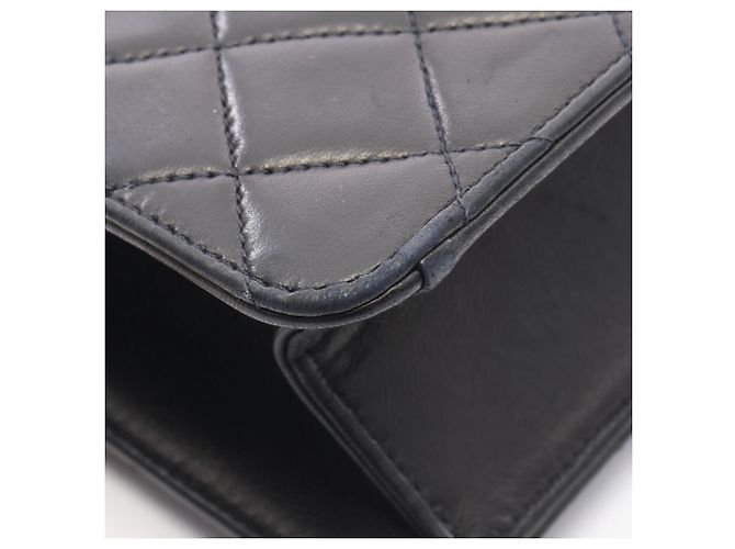 Borsa a tracolla Chanel Matelassé Single Flap Nero - vista 10