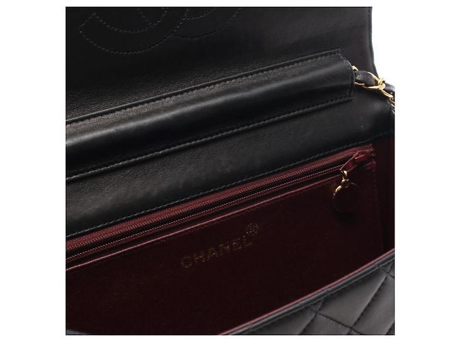 Borsa a tracolla Chanel Matelassé Single Flap Nero - vista 7