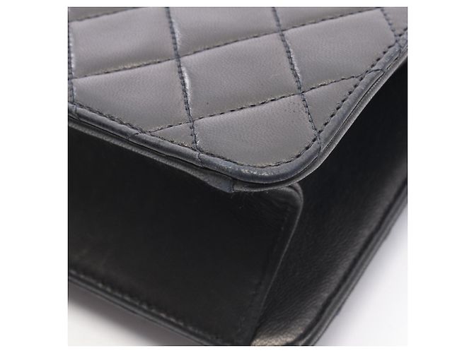 Borsa a tracolla Chanel Matelassé Single Flap Nero - vista 9