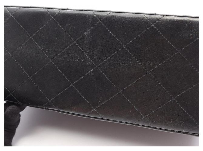 Borsa a tracolla Chanel Matelassé 34 Single Flap Nero - vista 13