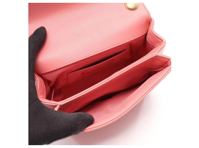 Borsa a mano e a tracolla 2-Way Chanel Chevron V-stitch Top Handle Rosa - vista 3