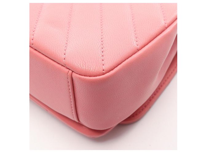 Borsa a mano e a tracolla 2-Way Chanel Chevron V-stitch Top Handle Rosa - vista 6