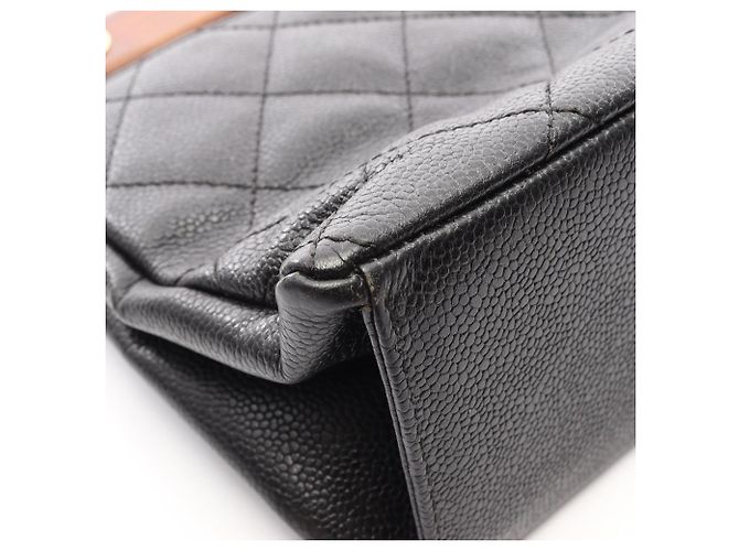 Borsa Tote Chanel Matelassé Marrone Nero - vista 13