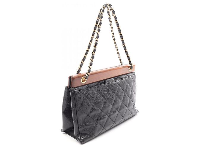 Borsa Tote Chanel Matelassé Marrone Nero - vista 2