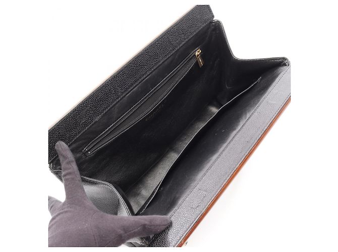 Borsa Tote Chanel Matelassé Marrone Nero - vista 3