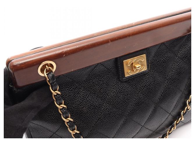 Borsa Tote Chanel Matelassé Marrone Nero - vista 6