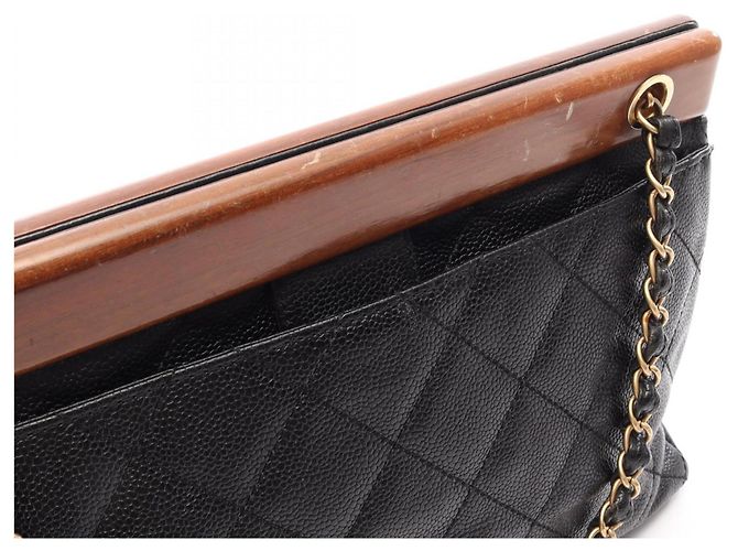 Borsa Tote Chanel Matelassé Marrone Nero - vista 7