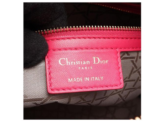 Borsa a 2 modi Christian Dior Lady Large Cannage Rosa - vista 4