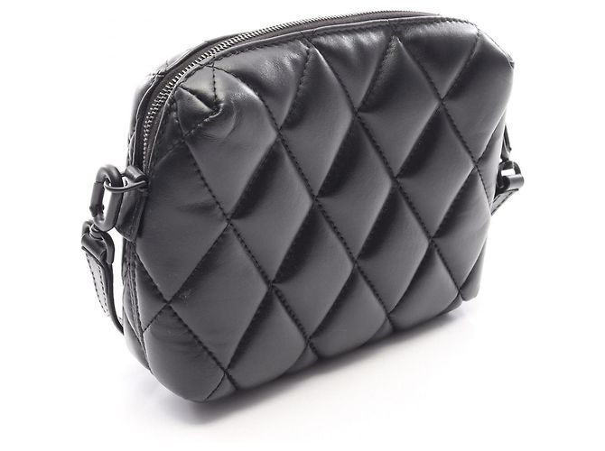 Camera Borsa a tracolla in pelle nera Balenciaga Nero - vista 2