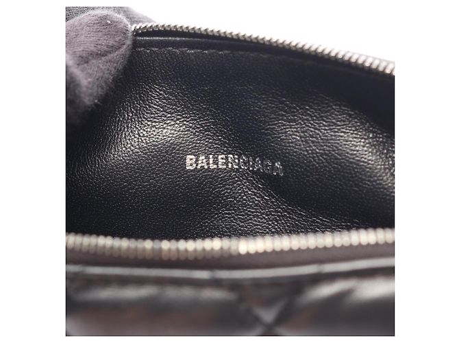 Camera Borsa a tracolla in pelle nera Balenciaga Nero - vista 4