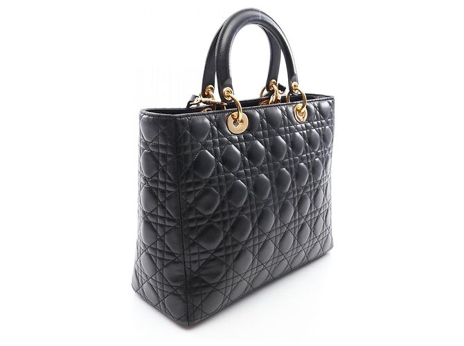 Borsa a 2 vie Christian Dior Dior Lady Large Cannage Nero - vista 2