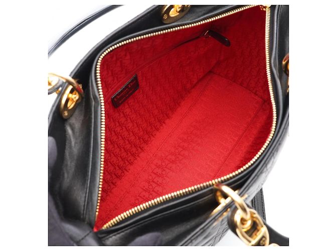 Borsa a 2 vie Christian Dior Dior Lady Large Cannage Nero - vista 3
