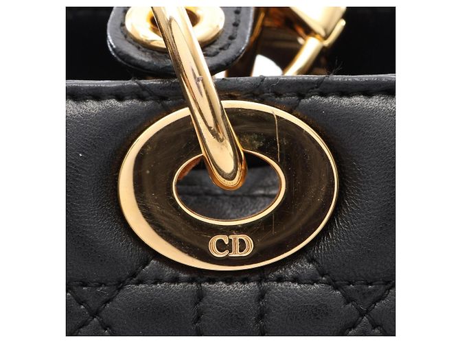 Borsa a 2 vie Christian Dior Dior Lady Large Cannage Nero - vista 5