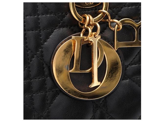 Borsa a 2 vie Christian Dior Dior Lady Large Cannage Nero - vista 6