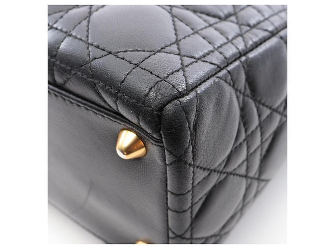 Borsa a 2 vie Christian Dior Dior Lady Large Cannage Nero - vista 7