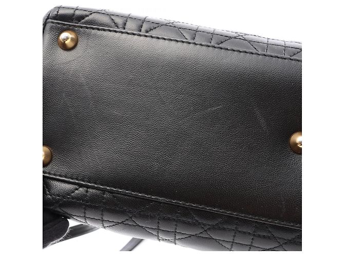 Borsa a 2 vie Christian Dior Dior Lady Large Cannage Nero - vista 9
