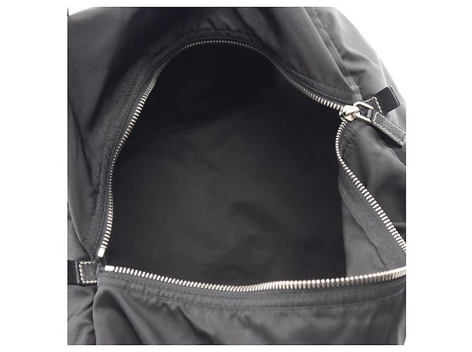 Borsa Tote Prada in nylon nero e pelle - vista 3