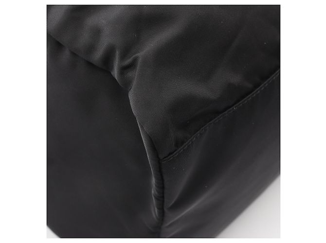 Borsa Tote Prada in nylon nero e pelle - vista 6