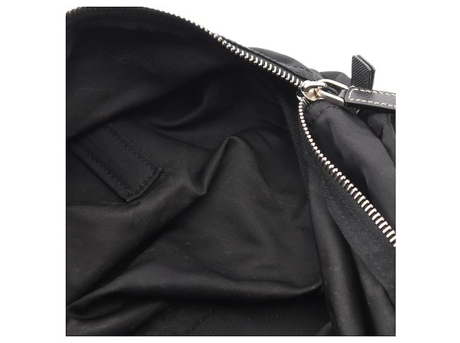 Borsa Tote Prada in nylon nero e pelle - vista 8