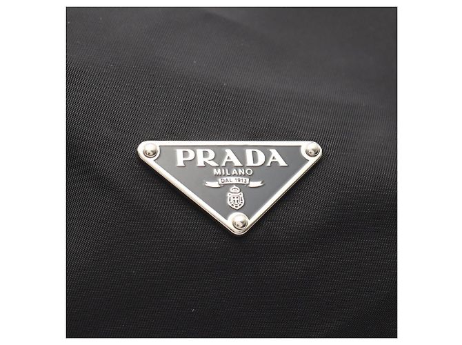 Borsa Tote Prada in nylon nero e pelle - vista 9