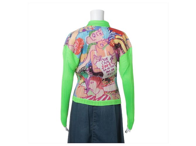 T-shirt Pleats Please multicolor Polyster M Verde - vista 2