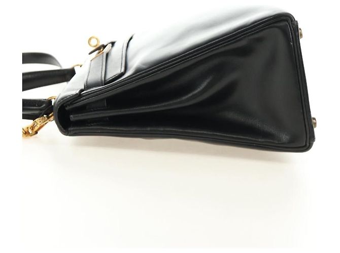 Hermès Hermes Kelly Black Box Calf con Hardware Gold 28 Nero - vista 4