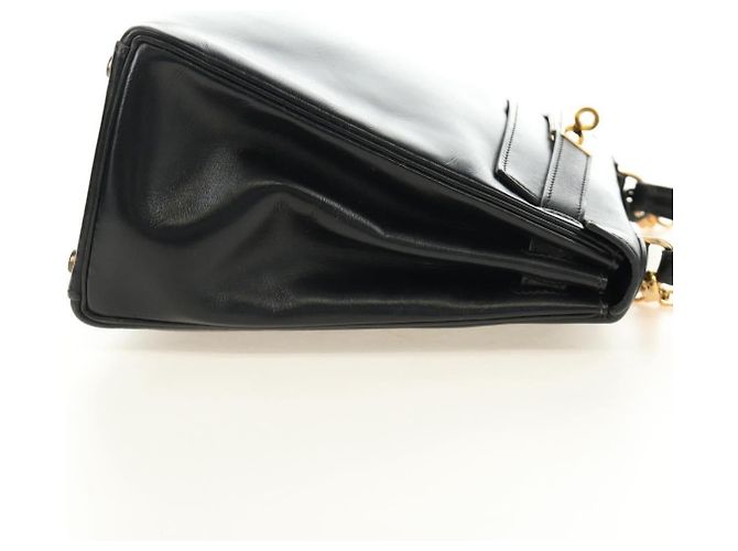 Hermès Hermes Kelly Black Box Calf con Hardware Gold 28 Nero - vista 5