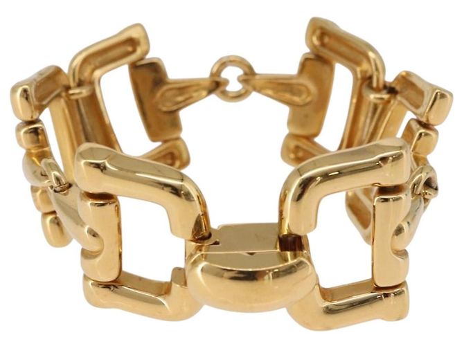 Bracciale GUCCI Horsebit in metallo Oro Auth 191123M D'oro - vista 3