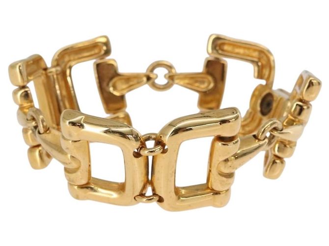 Bracciale GUCCI Horsebit in metallo Oro Auth 191123M D'oro - vista 4