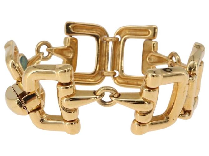 Bracciale GUCCI Horsebit in metallo Oro Auth 191123M D'oro - vista 5
