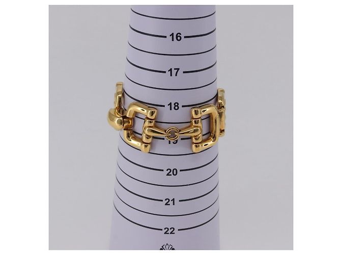 Bracciale GUCCI Horsebit in metallo Oro Auth 191123M D'oro - vista 7