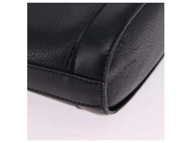16 Céline CELINE Schultertasche aus Leder Schwarz Gold Auth 193528 Golden - Ansicht 9
