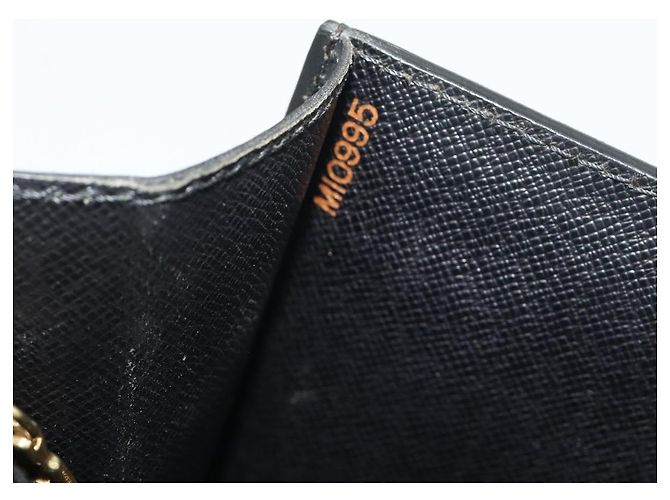 LOUIS VUITTON Epi Serie Dragonne Clutch Bag Black Noir M52612 LV Auth ep15521 Nero - vista 12