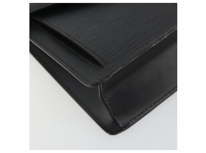 LOUIS VUITTON Epi Serie Dragonne Clutch Bag Black Noir M52612 LV Auth ep15521 Nero - vista 14